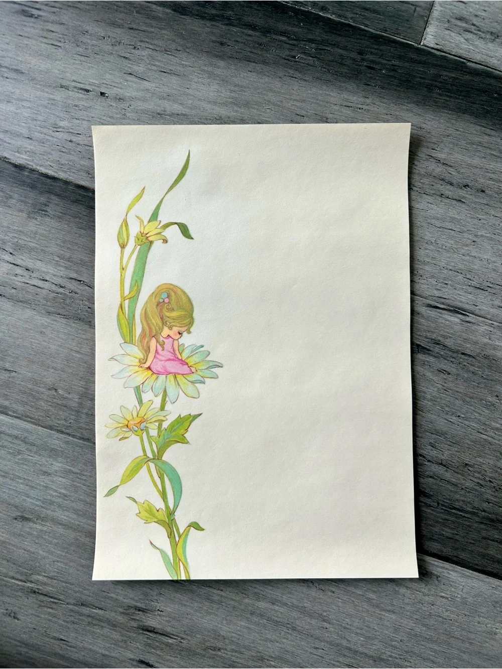 Vintage 1970s Caprice Stationery Retro Fairycore Stationery Letter Set